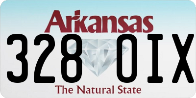 AR license plate 328OIX