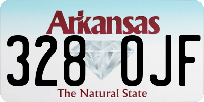 AR license plate 328OJF