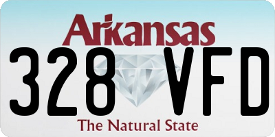 AR license plate 328VFD