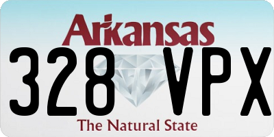 AR license plate 328VPX