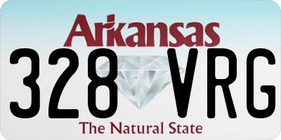 AR license plate 328VRG