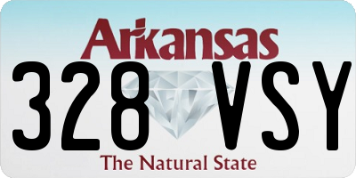 AR license plate 328VSY
