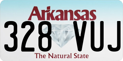 AR license plate 328VUJ