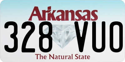 AR license plate 328VUO