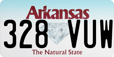 AR license plate 328VUW