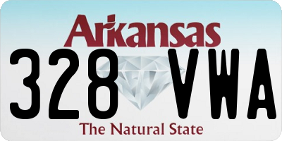 AR license plate 328VWA