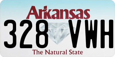 AR license plate 328VWH