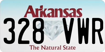 AR license plate 328VWR