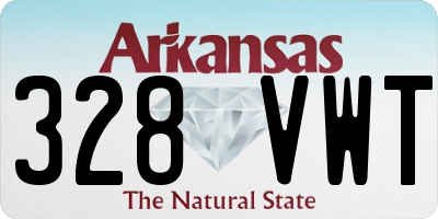 AR license plate 328VWT