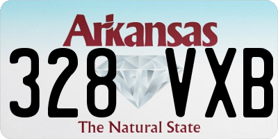 AR license plate 328VXB