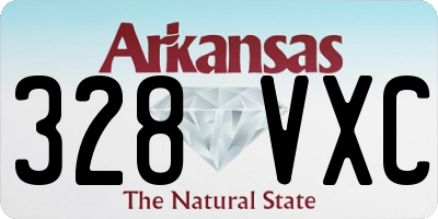 AR license plate 328VXC