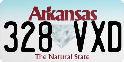 AR license plate 328VXD