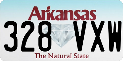 AR license plate 328VXW
