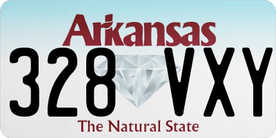 AR license plate 328VXY