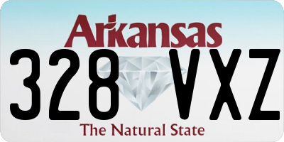 AR license plate 328VXZ