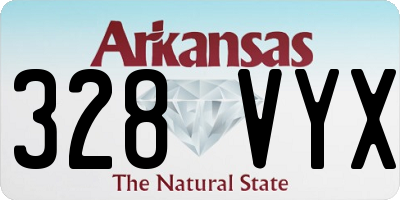 AR license plate 328VYX