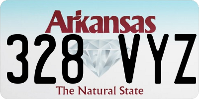 AR license plate 328VYZ