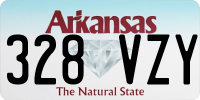 AR license plate 328VZY