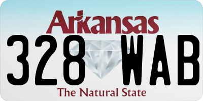 AR license plate 328WAB