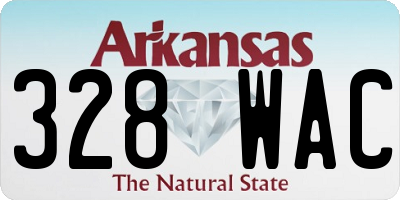 AR license plate 328WAC