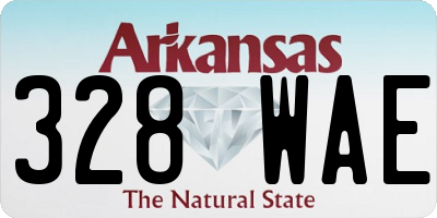 AR license plate 328WAE