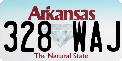 AR license plate 328WAJ
