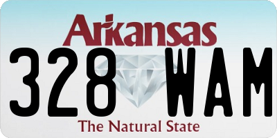 AR license plate 328WAM