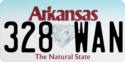 AR license plate 328WAN