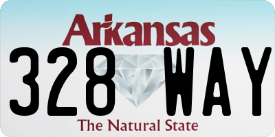 AR license plate 328WAY