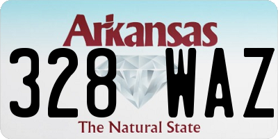 AR license plate 328WAZ