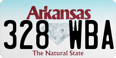 AR license plate 328WBA
