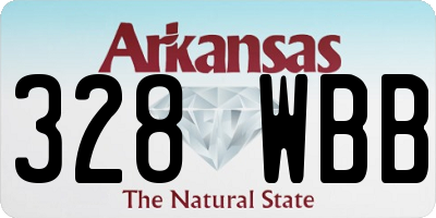 AR license plate 328WBB