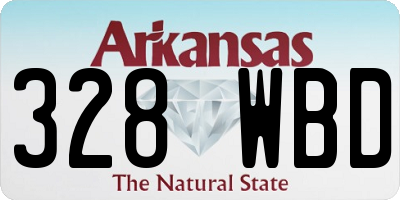AR license plate 328WBD