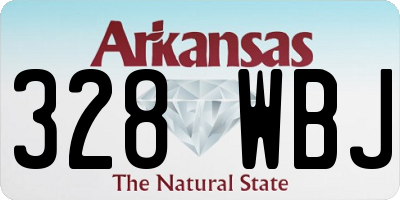 AR license plate 328WBJ