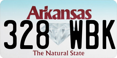 AR license plate 328WBK
