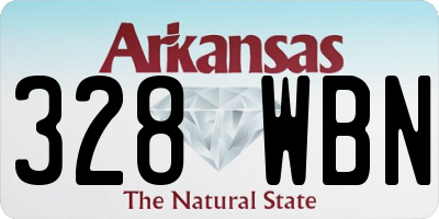AR license plate 328WBN