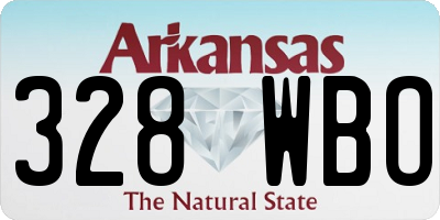 AR license plate 328WBO