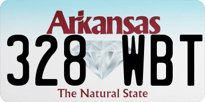 AR license plate 328WBT