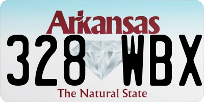 AR license plate 328WBX