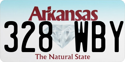 AR license plate 328WBY