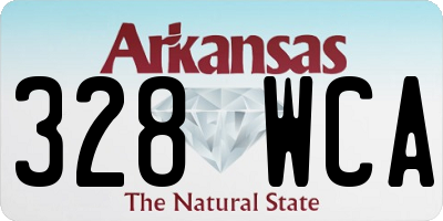 AR license plate 328WCA