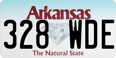 AR license plate 328WDE
