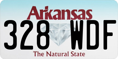 AR license plate 328WDF