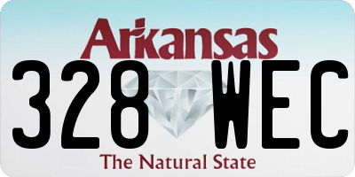 AR license plate 328WEC