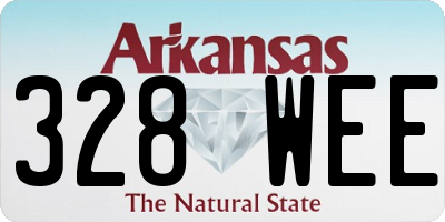 AR license plate 328WEE