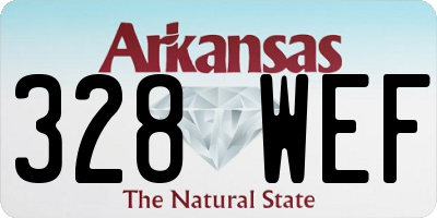 AR license plate 328WEF