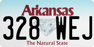 AR license plate 328WEJ