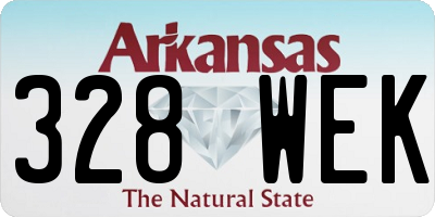 AR license plate 328WEK