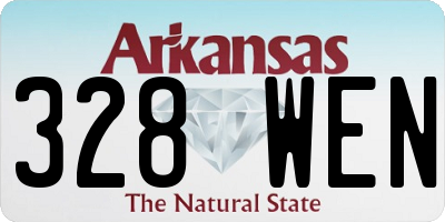 AR license plate 328WEN