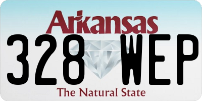 AR license plate 328WEP